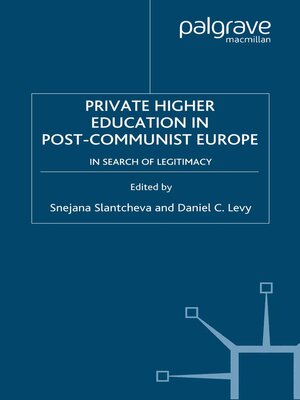 cover image of Private Higher Education in Post-Communist Europe